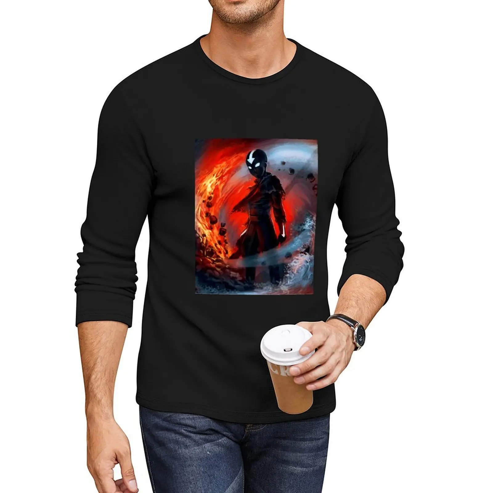 

Avatar the last airbender Aang Long T-Shirt anime graphics t shirt quick drying shirt Oversized t-shirt clothes for men