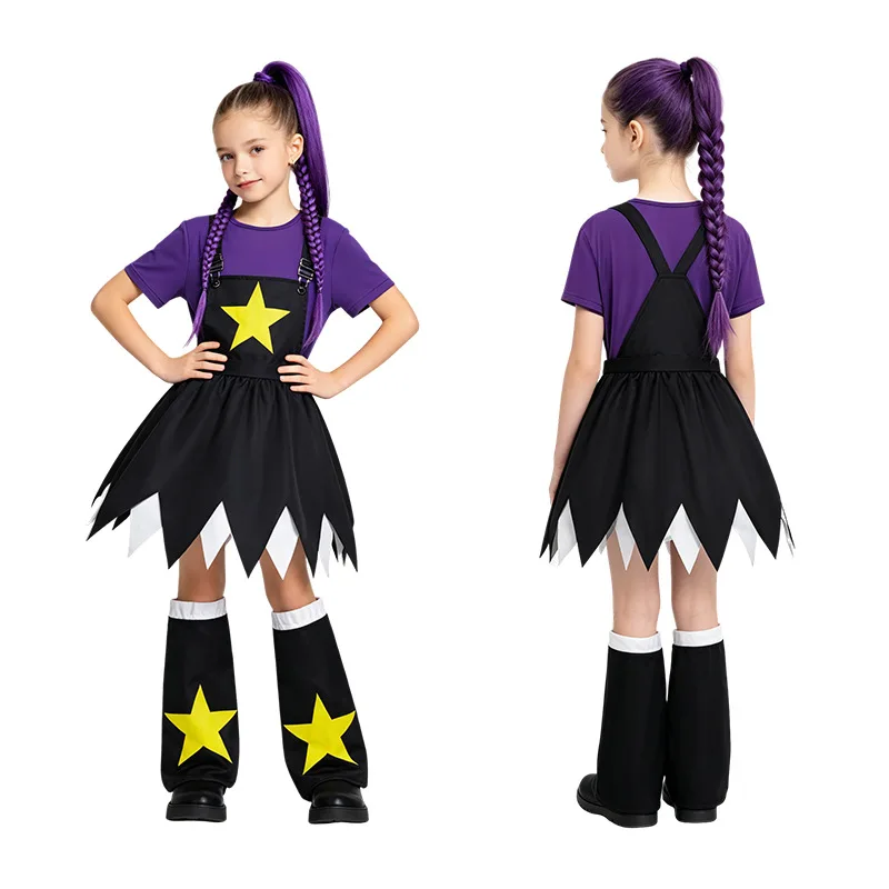 

Horror Game Play Time Lily Love Braids Cosplay Costume Girls Dress Up Bobi Lily Top Skirt Socks Set Halloween Carnival Clothing