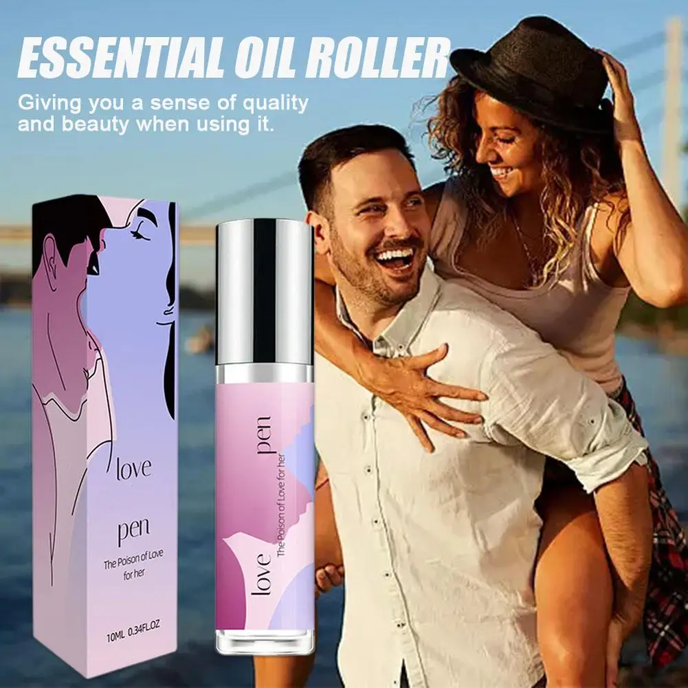 2pcs 10ml New Light Fragrance Men Women Dating Perfume Essential Oil Roller Long-lasting Fresh Charming Aromatherapy Gift