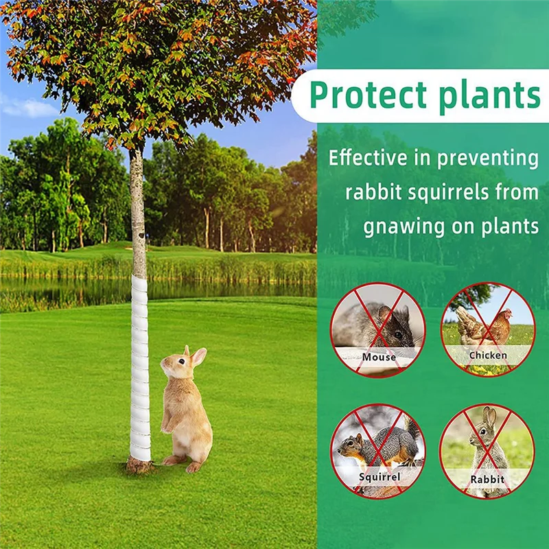

6 PCS Tree Trunk Protector, Plastic Spiral Tree Guard-Tree Bark Protector Tube Wraps To Protect Saplings Plants-A74P