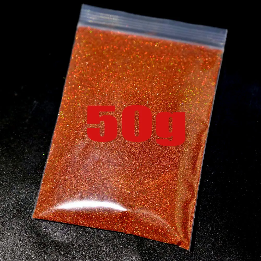 50g/Bag Holographic Silver Nail Glitter Powder 24-Color Laser Shiny Fine Nail Powder 0.2mm DIY Glitter Manicure Powder &*&