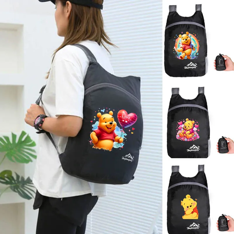 2024 Cartoon Winnie The Pooh Outdoor Backpack Camping Hiking Daypack Climbing Back Bags for Men Women Travelling Hiking Backpack