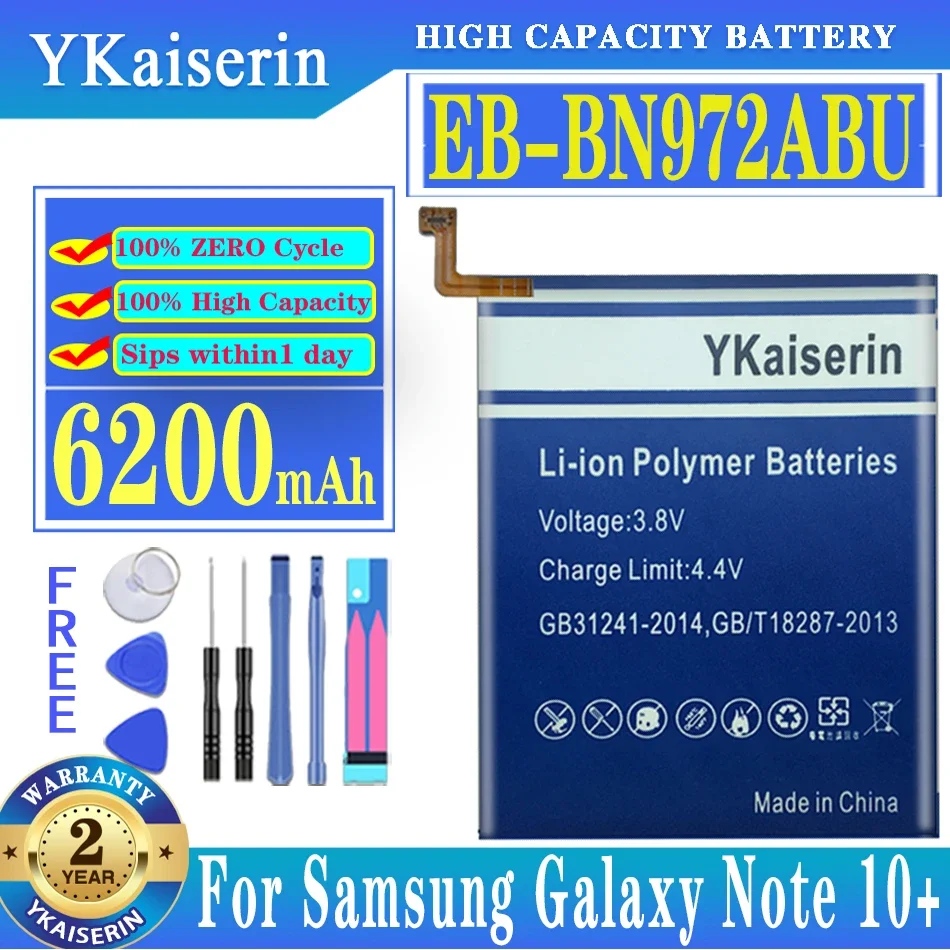 EB-BN972ABU 6200mAh Battery For Samsung Galaxy Note 10 Plus 10+ SM-N975F SM-N975DS Bateria