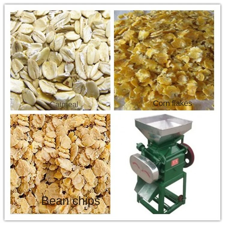 CHINCAN Red Bean Sorghum Wheat Squeezing & Flattening Machine Adjustable Grain Crusher 150-200kg/h 220/380V