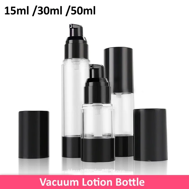 15ml 30ml 50ml Vacuum Lotion Bottle Portable Plastic Airless Pump Bottle For Facial Cream Gel Lotion Travel Cosmetic Container