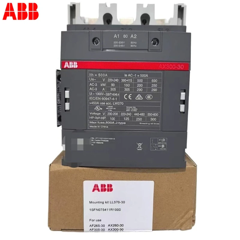 

ABB AC Contactor AX Series Original and Genuine Support Inspection AX260 AX300 AX370 24V 110V-120V 220V-230V 380V-400V