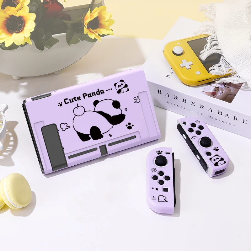 Chubby Panda Protective Case for Switch Oled, Soft TPU Slim Cover for Nintendo Switch Console,NS Game Accessorie