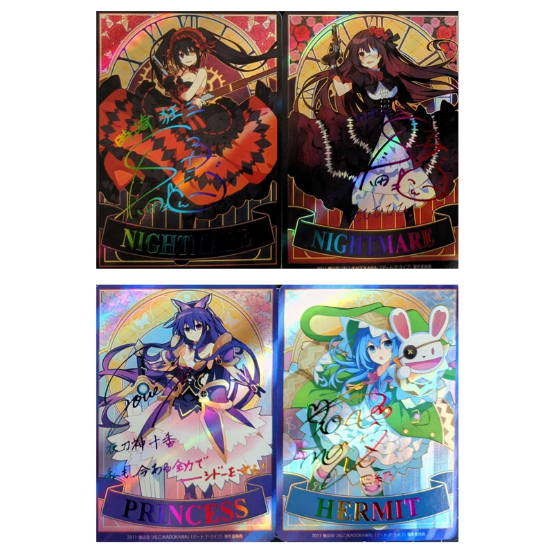 Goddess Story Japanese Anime DATE A LIVE Homemade DIY Tokisaki Kurumi Collectible Card Toy Christmas Birthday Gift