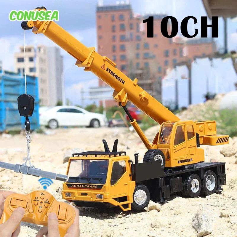 HUINA RC Truck Bulldozer Loader Tractor Model 1/24 10CH Engineering Vehicle 2.4GRadio Controlled Cars Toys for Boys Children Kid