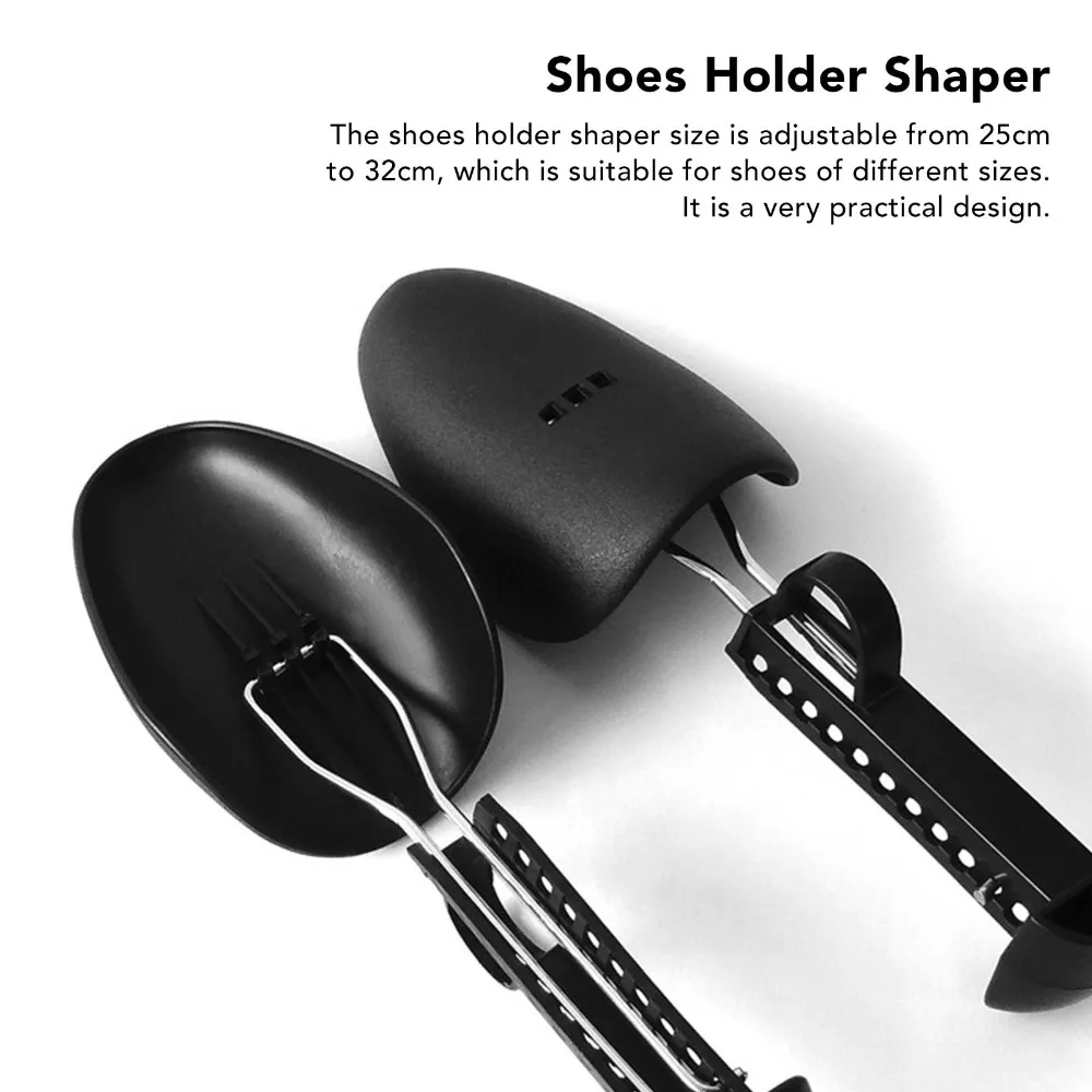 4Pcs Daily Accessory Black Shoe Tree Plastic Adjustable Shoe Stretcher Anti-deformation Shoe Shaper Household Storage
