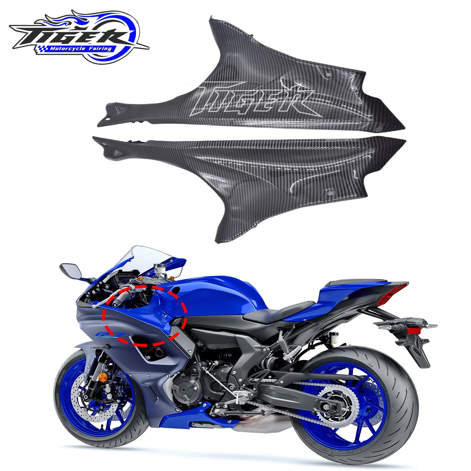 

Carbon Fiber painted Motorcycle Fairing Kit Modification For Yamaha R7 2021 2022