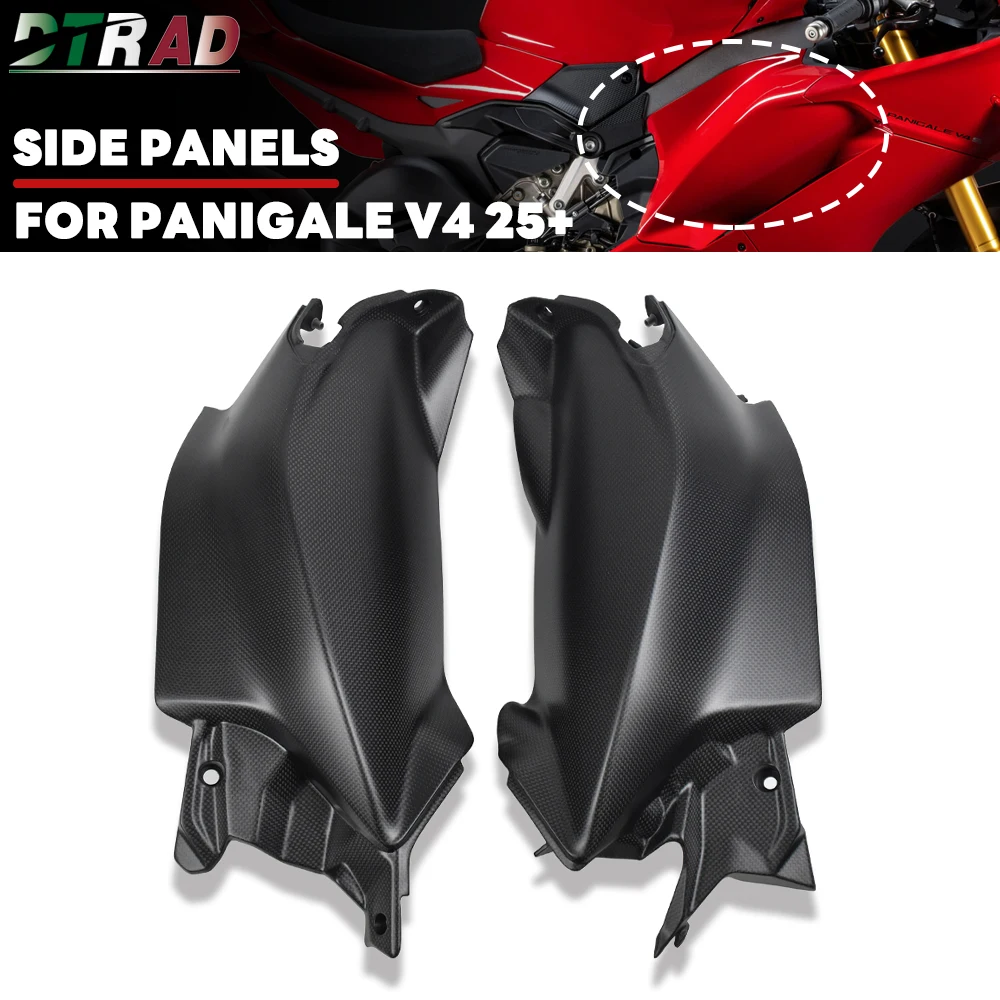 

For DUCATI Panigale V4 VS 2025 2026 Carbon Fiber Under Tank Side Panels Frame Covers Body Fairing Kits Motorcycle Modified Parts