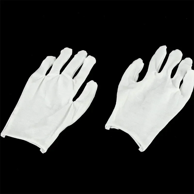 قفازات قطنية بيضاء رفيعة وناعمة، متعددة للعمل المنزلي والخارجي، قفازات عمل سهلة التنظيف ومضادة للغبار، 6 أزواج