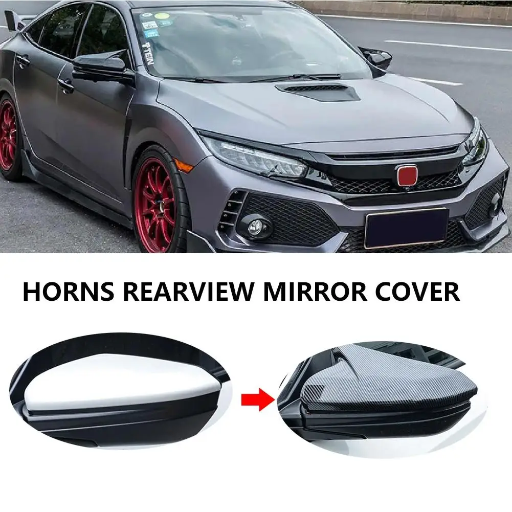 

Для Honda Civic 10 2016 2017 2018 2019 2020 крышка бокового зеркала заднего вида крышка крыла внешняя дверь задний вид чехол отделка из углеродного волокна