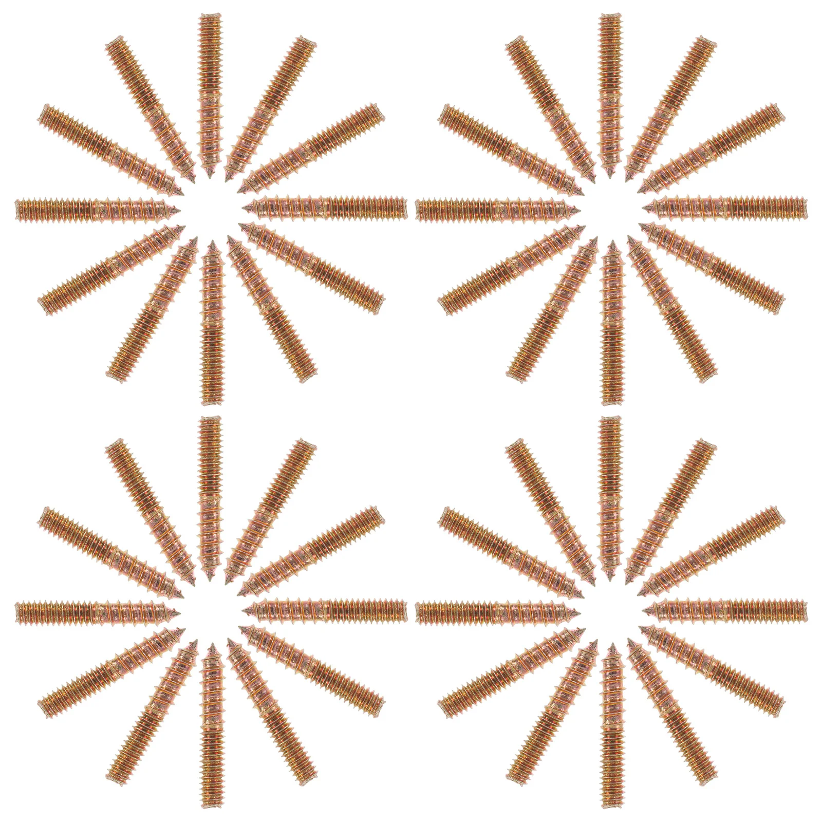 

100Pcs Double Head Self-Tapping Screws Wood Thread Machine Thread for Outdoor Furniture Solid Wood Projects Small Steel Metal