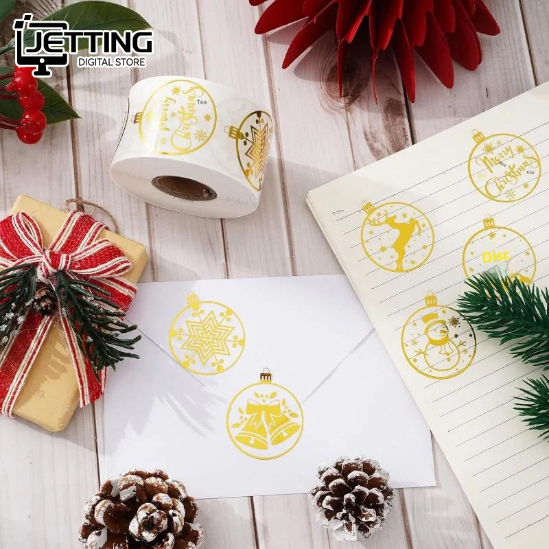 

✍500pcs/set Round Transparent Christmas Snowman Sticker Party Christmas Gift Wrapping Label Scrapbook Cute Stationery Stickers