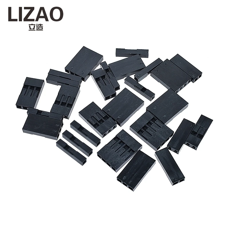 LIZAO DuPont Plastic Housing, 1P/2P/3P/4P Single Row 2.54MM Pitch Connector Shell for Electronic Wiring