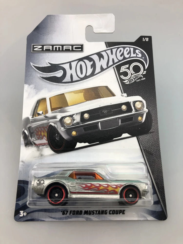 Hot Wheels Cars 50Th Anniversary ZAMAC  FORD MUSTANG/CHEVY CAMARO 1/64 Metal Diecast Model Collection Toy Vehicles FRN23