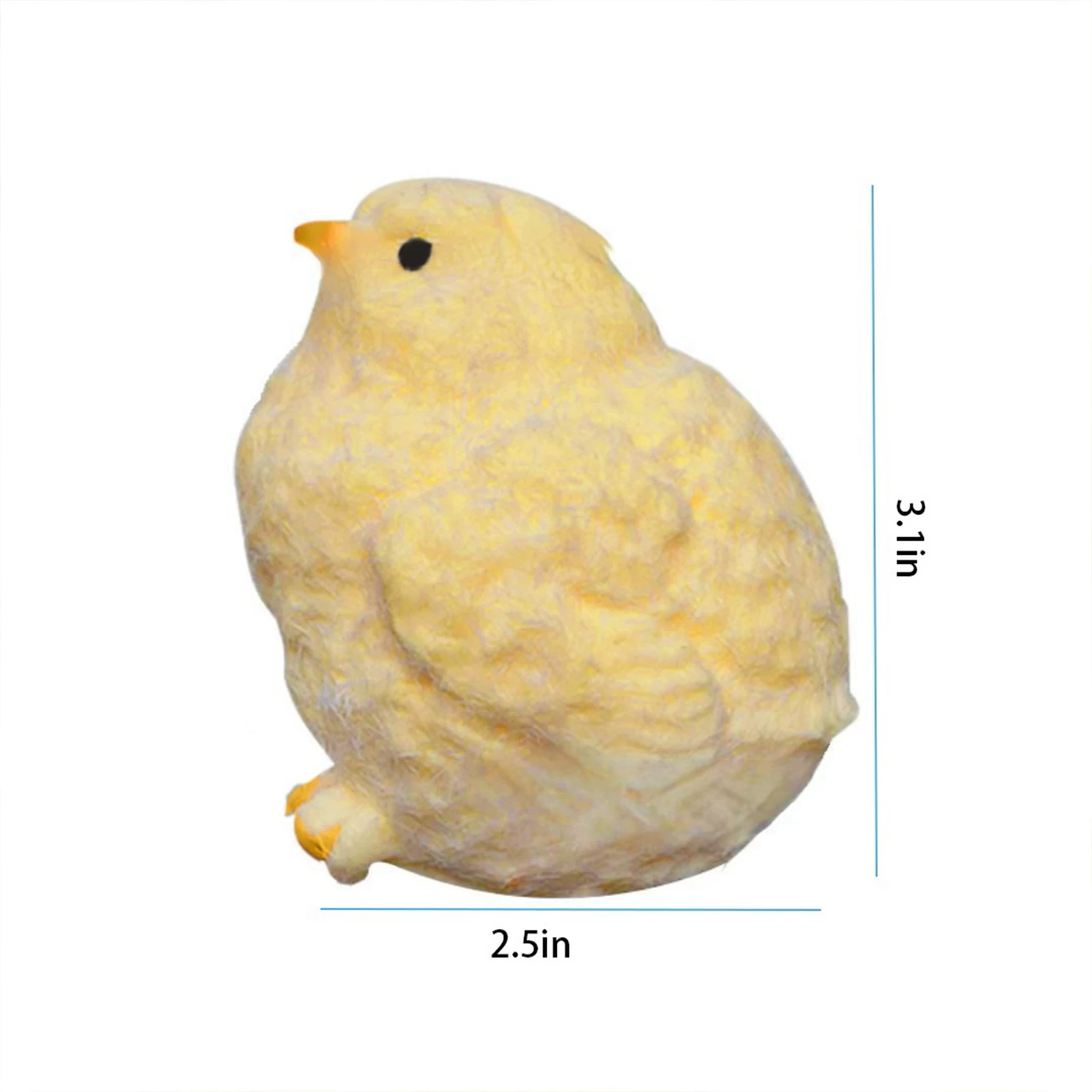Handmade Yellow Big Chicken Plush Silicone Squishy Pinching Toys Cute Hen Chicks Taba Squeezing Gift Toy Cute Squishy Chick - view 4