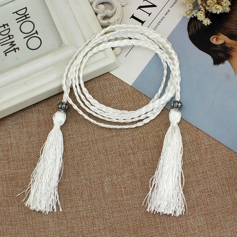 Ladies Belts Fashion National Style Hollow Tassel Tie Strap Waist Chain Women's Waistband Dress Accessories Bohemian Style