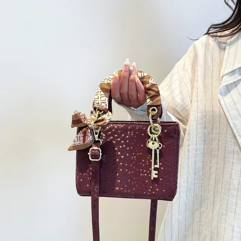 

Designer Inspired Vintage Satchel - Structured Leather Crossbody Bag With Antique Brass Hardware And Letter Logo