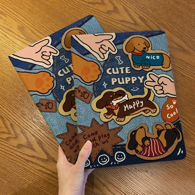 

Cute Bear Ipad Case for Air6 Air7 13in Tablet Cases 11th 10th 10.9in Kawaii Puppy Case for Ipad Mini7 9th 10.2 Protective Cover