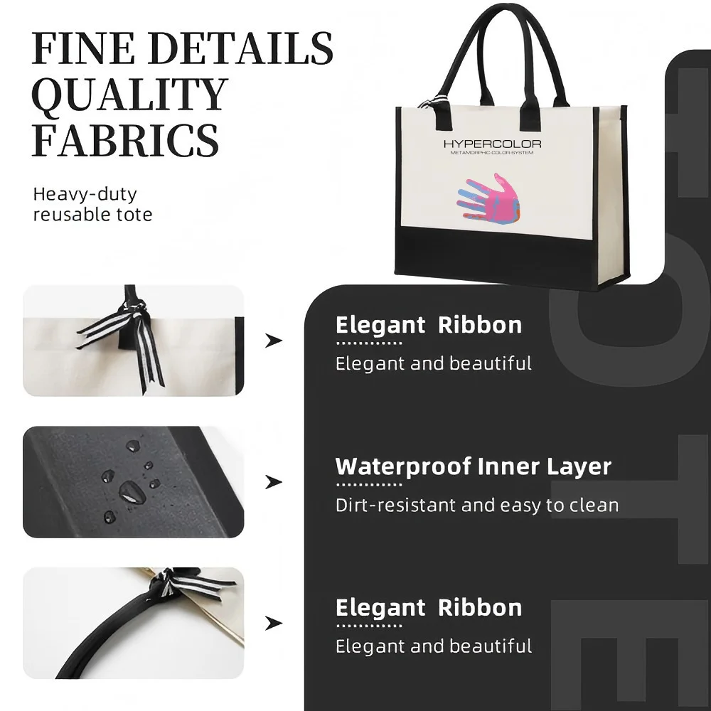 HYPERCOLOR 2026 وصول جديد موضة عملية واسعة قابلة لإعادة الاستخدام حمل حقيبة نمط طباعة 2 لهجة الثقيلة حقيبة كتف كبيرة ل