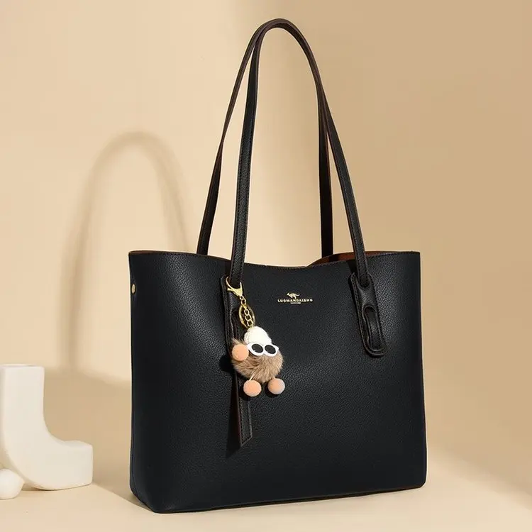 

Kangarodordoo Women's Large Capaci Faion Simple oulder Bag Tote Handbag Casual Leisure Zipper Closure Soft Leather