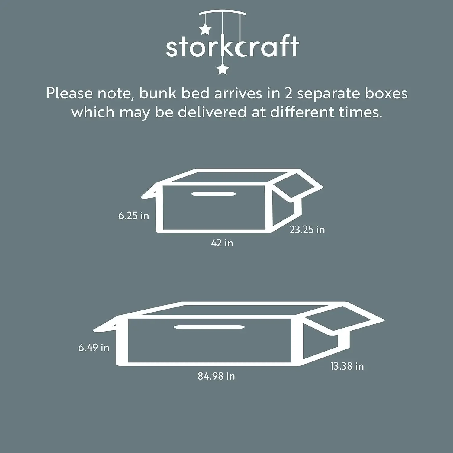 Suministros de muebles storkcraft-litera de cuerno largo Twin-Over-Twin (blanco), con certificado de oro GREENGUARD, se convierte en 2 individuales twi