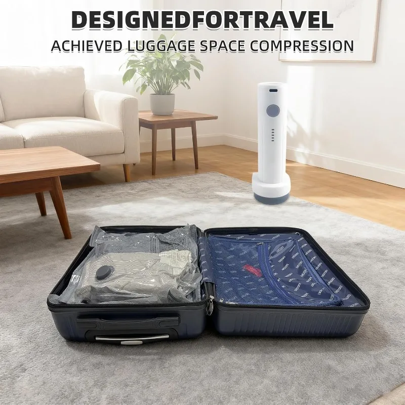 Portable Electric Vacuum Pump for Storage Bags Rechargeable Air Compressor Clothes Blankets Space Saver Home Travel Organizer