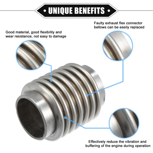 Imagen 2 del producto X Autohaux 63x102mm 63x203mm 76x102mm tubo flexible de escape silenciador de coche tubo Flexible de escape junta de escape Universal