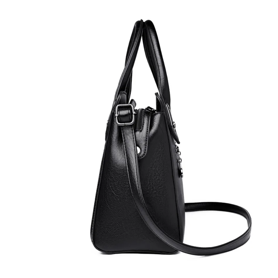 3 Layers Large Capacity Designer Women Top-Handle Bags Shoulder Crossbody Bags for Women Luxury Patent Leather Casual Tote Bag