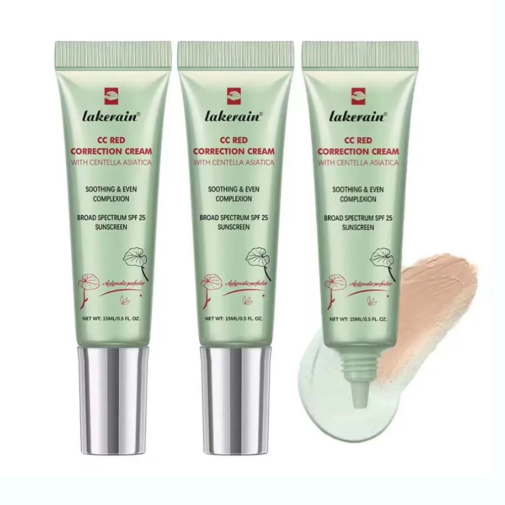 3 stks CC Crème Kleur Veranderende Vloeibare Foundation Centella Koreaanse Hoge Dekking Foundation Foundation Crème voor Gezichtsbasis Make-up