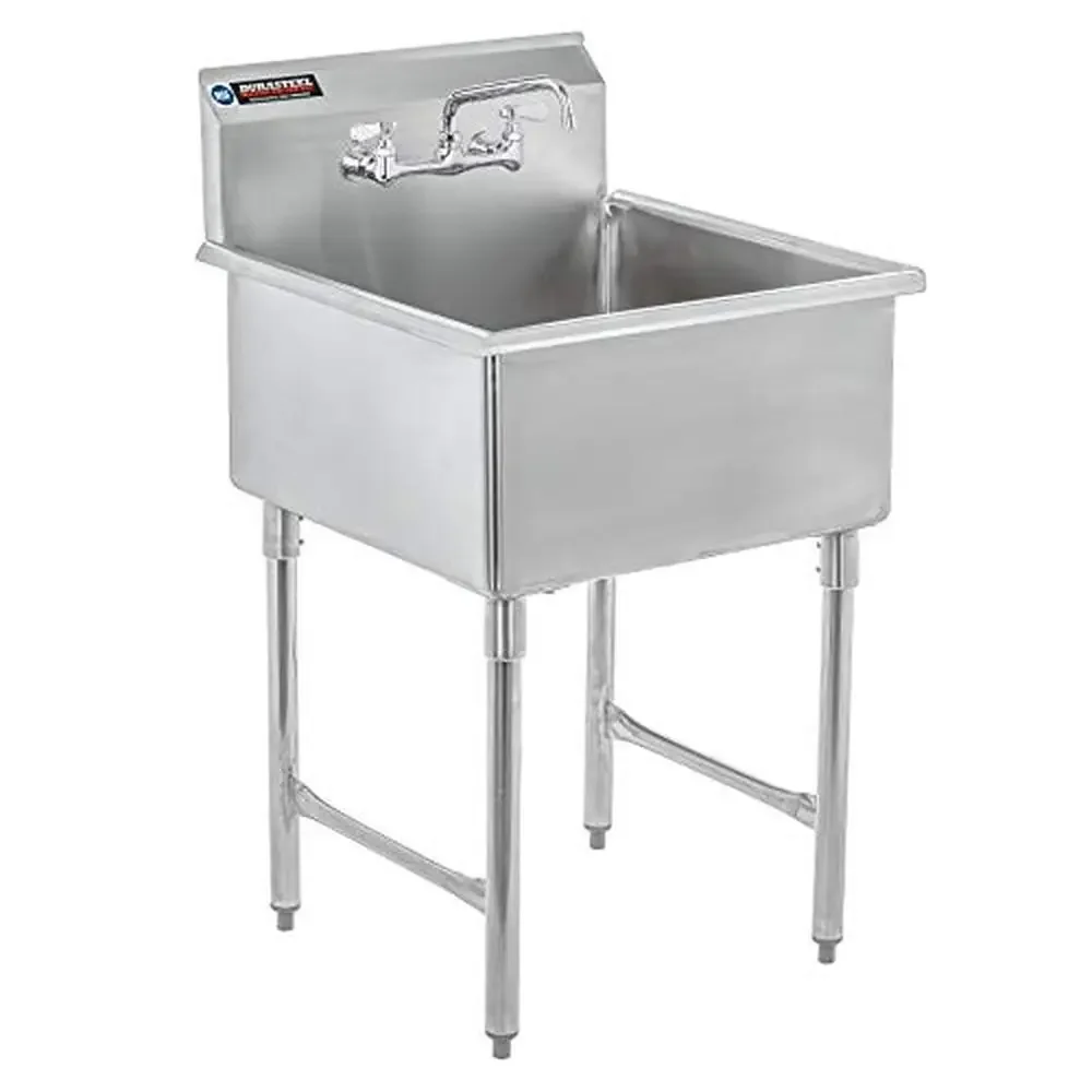 Commercial Kitchen Sink NSF Certified 1 Compartment Stainless Steel Prep  24