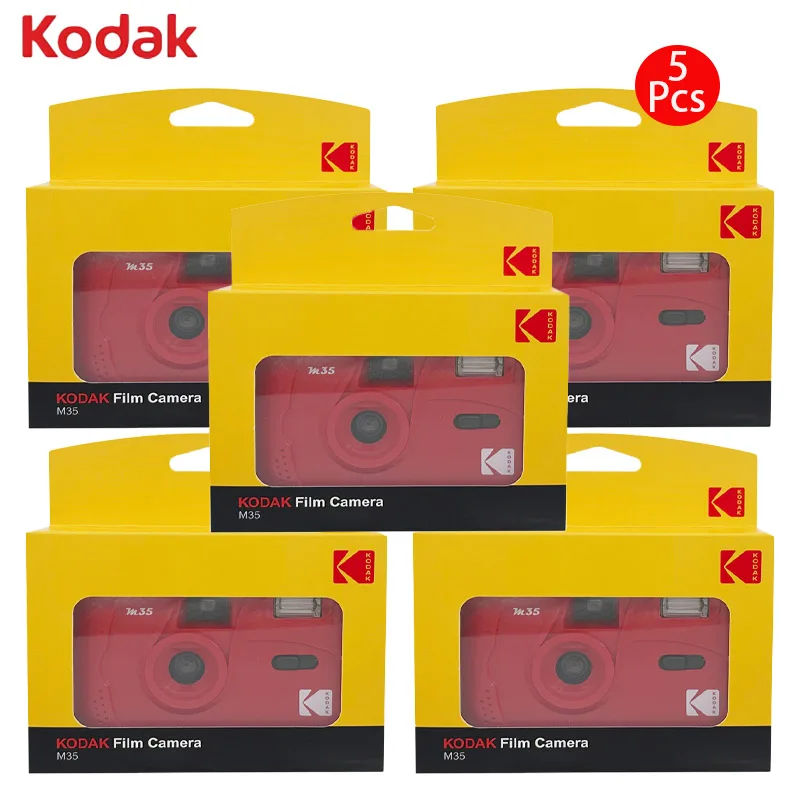Пленочная камера Fool 135, одноразовая пленочная камера Kodak M35, розовая пленочная камера 35 мм, 1/2/3/4/5 шт., камера Kodak, руководство, ретро, классика