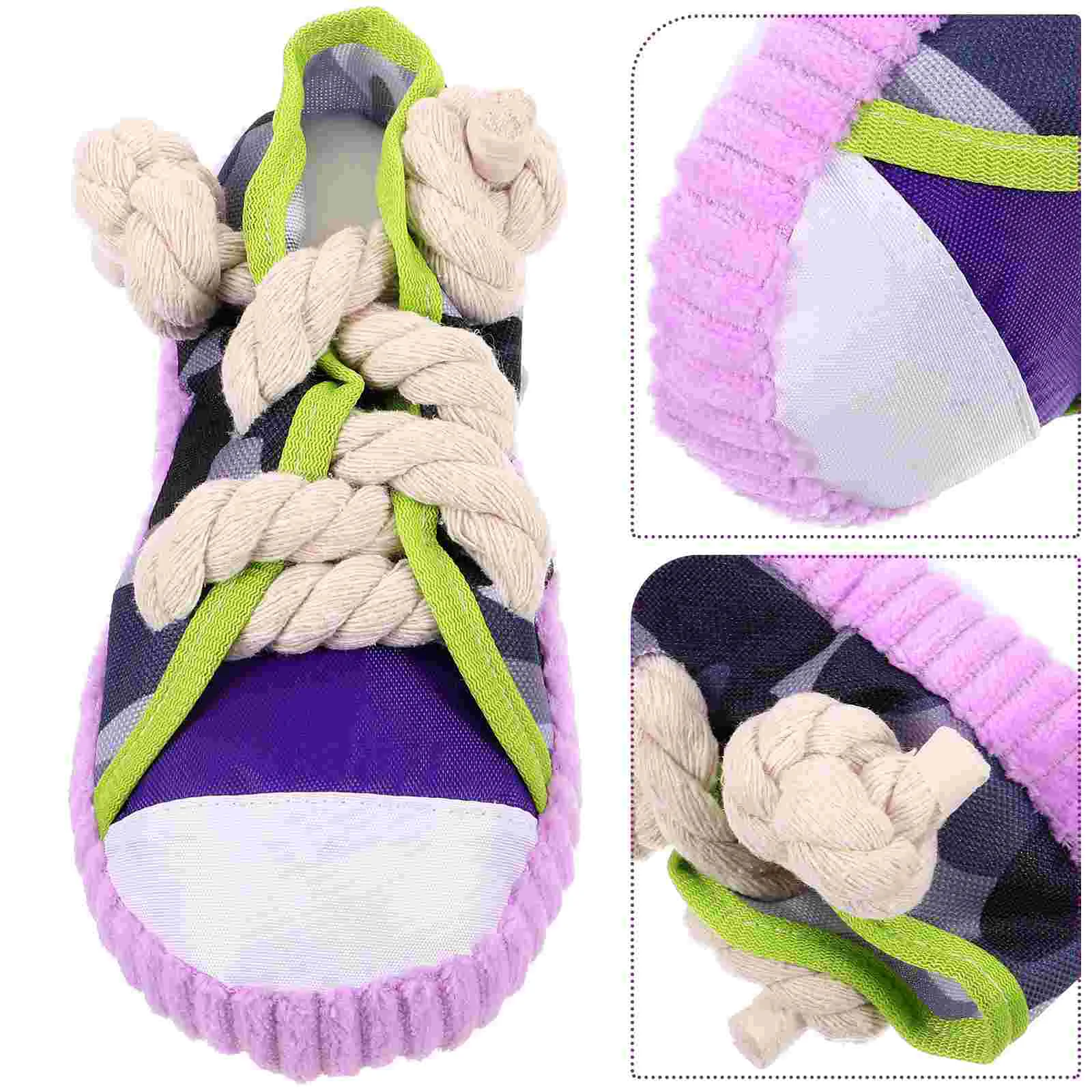 

Indestructible Dog Toy Pet Slippers Puppy Toys Squeaky For Small Dogs Interactive