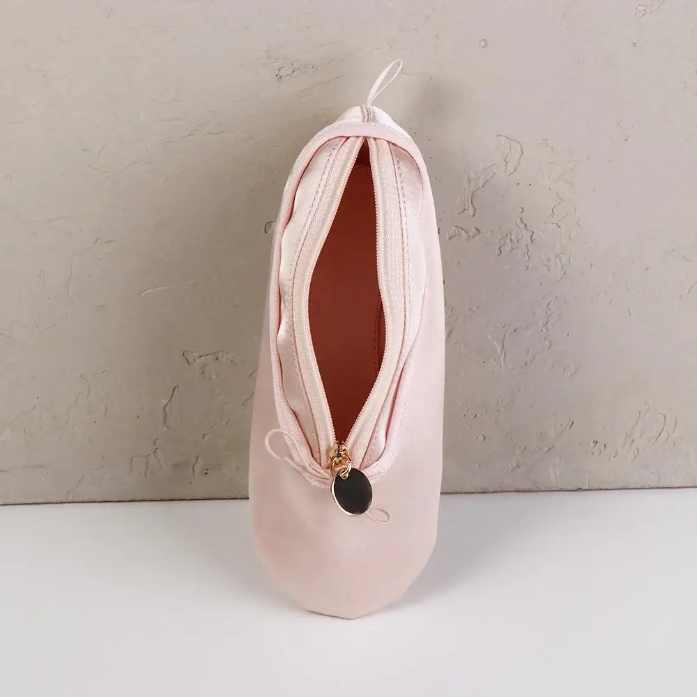 Large Capacity Ballet Shoes Pencil Case Makeup Bag Pencil Holder Ballerina Pencil Bag Desktop Organizer School Pencil Box