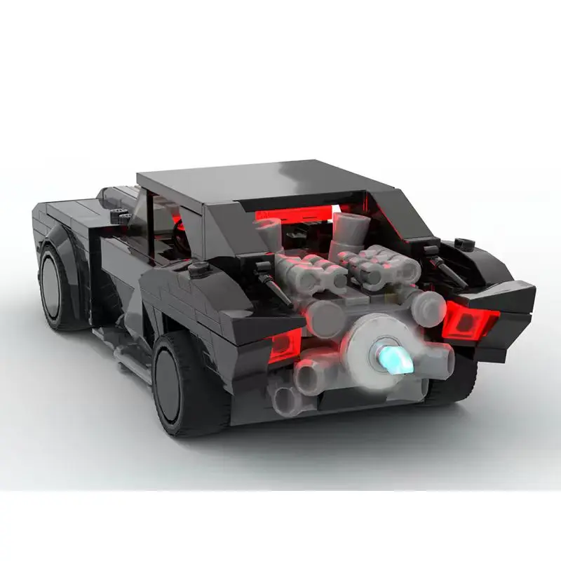 337 pçs novo modelo de carro moc filme jogo série bloco de construção carro vingança "batmobile oito grades carro bloco de construção das crianças brinquedo