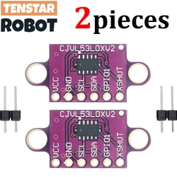 TENSTAR 2pcs VL53L0X Time-of-Flight (ToF) Laser Ranging Sensor Breakout 940nm CJVL53L0XV2 Laser Distance Module IIC