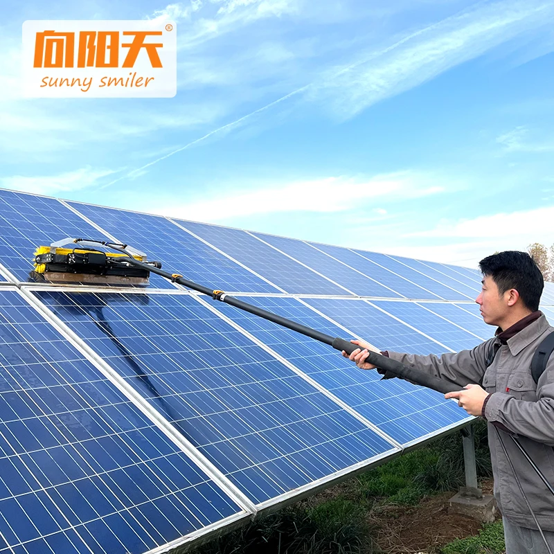 Sunnysmiler solar cleaner robot Solar Panel Electric Cleaning Brush solar panel cleaning tools solar cleaner brush