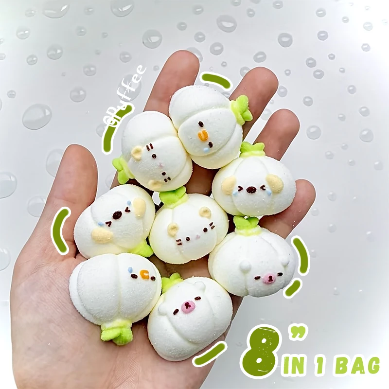 Garlic Party Food-grade Silicone Taba Squishy, Stress Relief ASMR Soft Handmade Squeeze Fidget Toy, Christmas Halloween Gift
