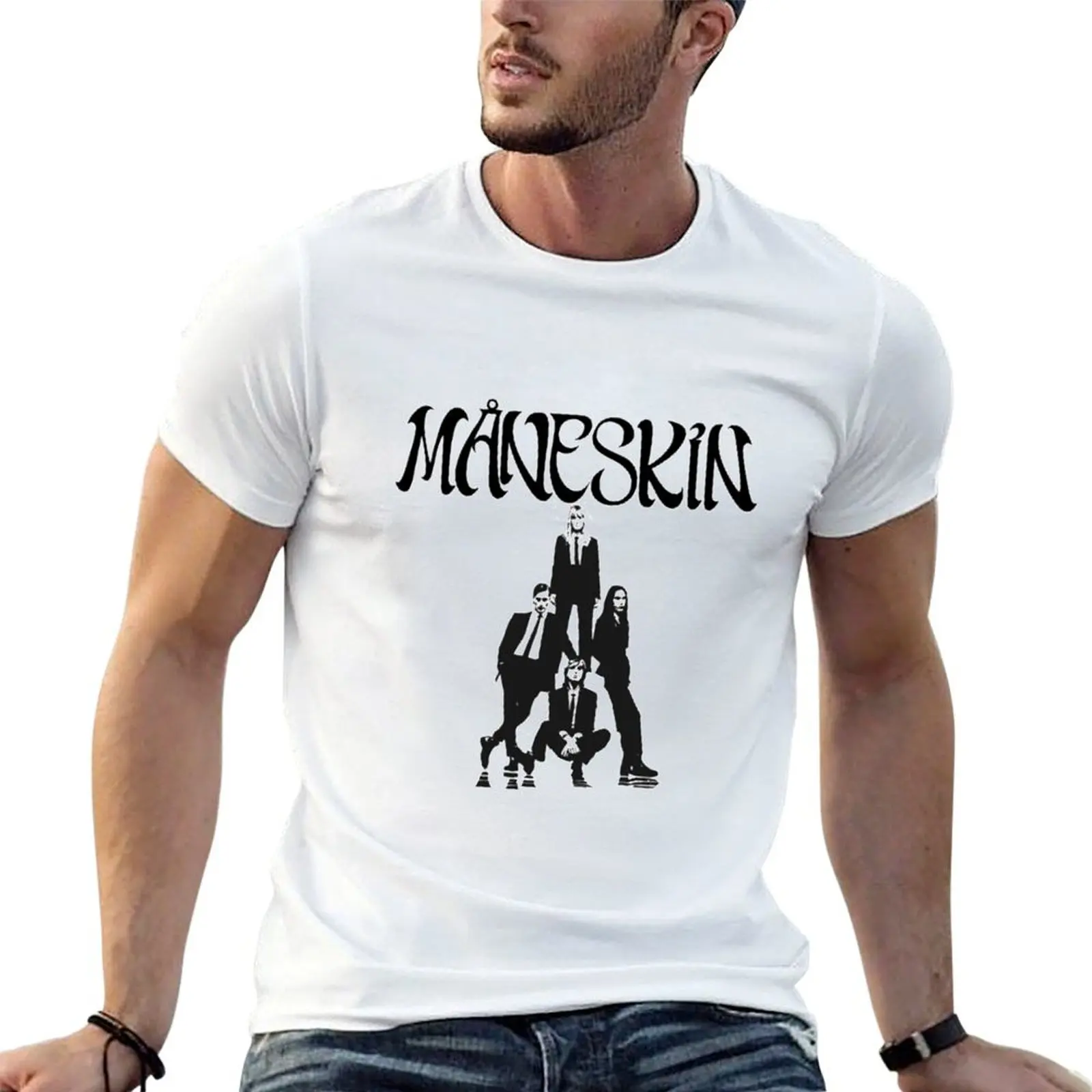 

Maneskin T-Shirt t shirts for man cotton soft t shirt personalised t shirts for man pack white T-shirt