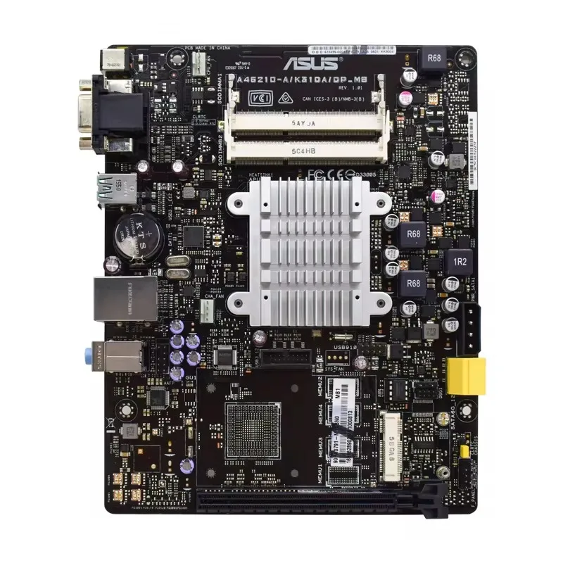 ASUS A46210-A/K31DA/DP_MB, Used Motherboard,  Supports 2x DIMM Max. 8GB DDR3, Mini-ITX Form Factor, Onboard CPU, AMD Motherboard