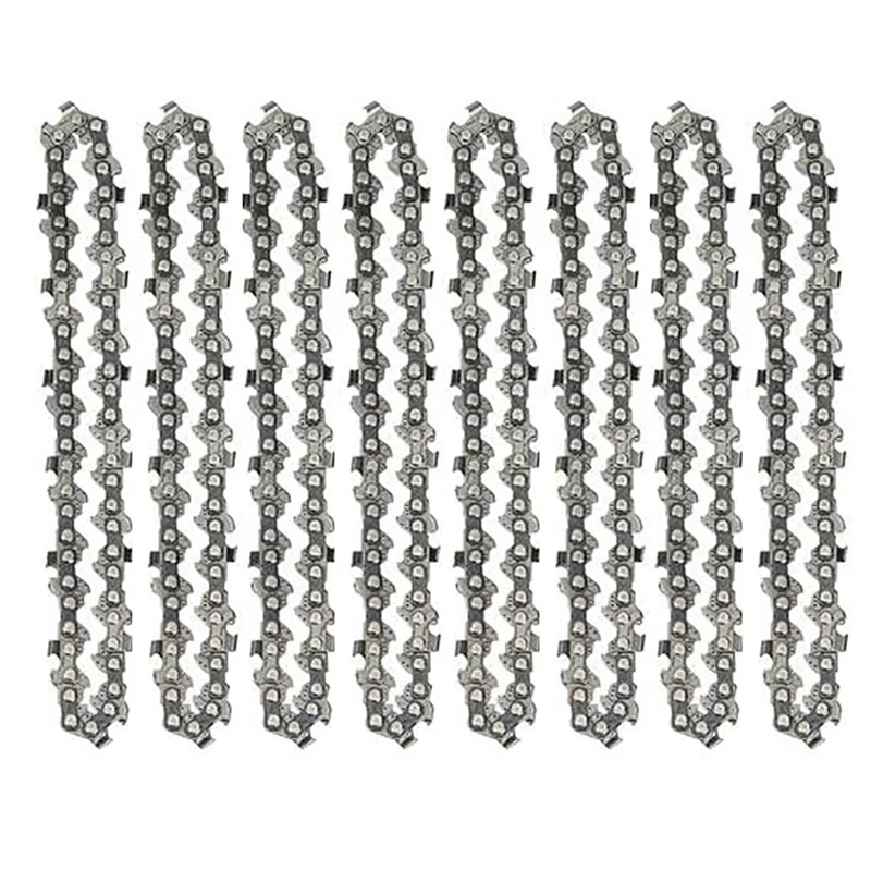 

A64Z 8 Pcs 4 Inch Mini Steel Chainsaw Chain Electric Pruning Saw Accessory Garden Tool Replacement