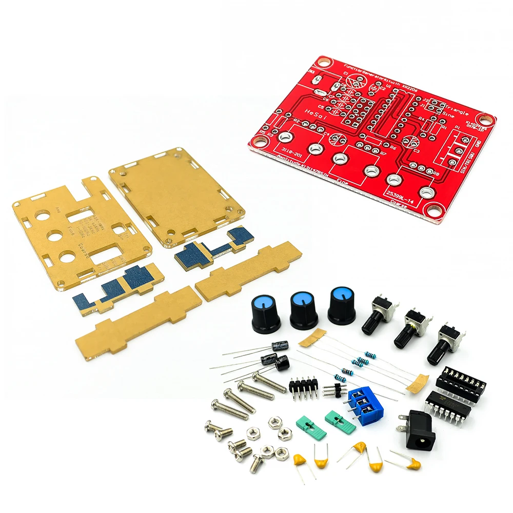 XR2206 Function Signal Generator DIY Kit 1Hz-1MHz High-resolution Sine/Triangle/ Square Wave DC 9-12V Signal Generator Module