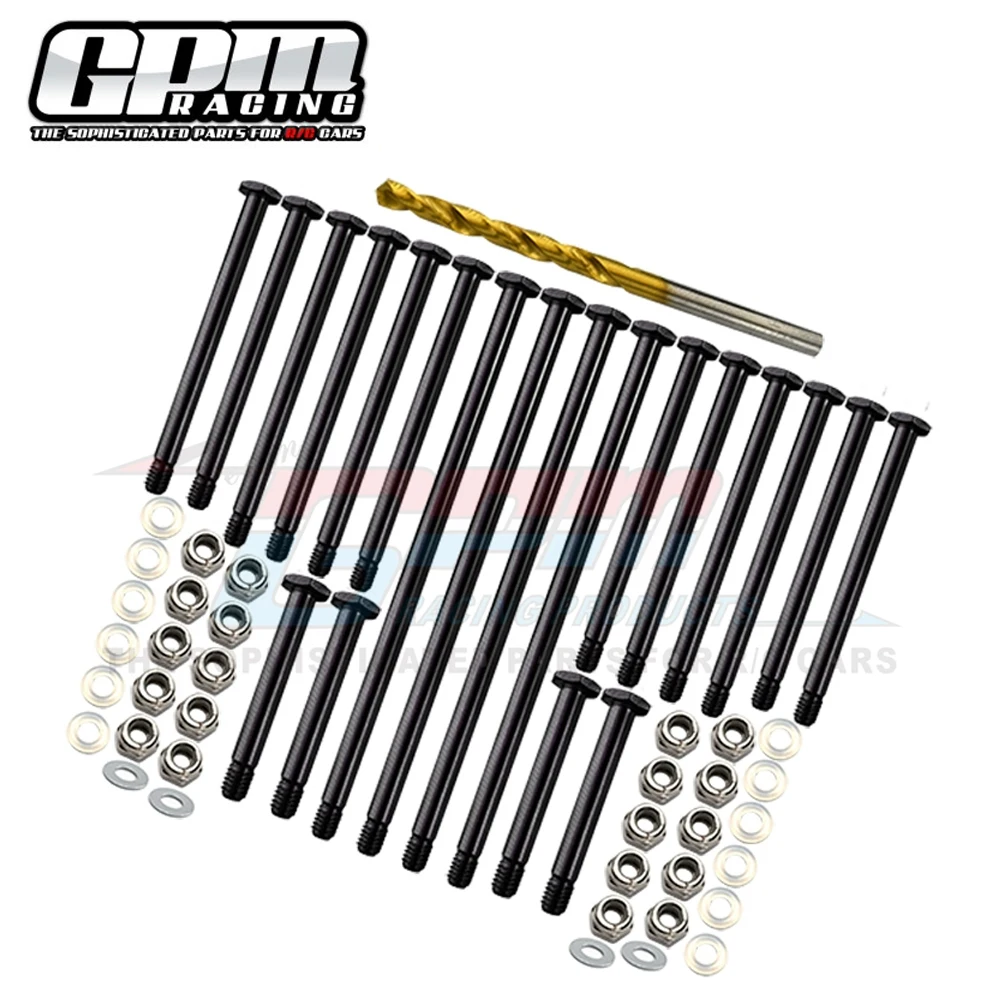 

GPM Metal Steel Front Rear Suspension Arm Pin Set 7740 7741 7742 for Traxxas 1/5 X-MAXX 1/6 XRT 8S Monster Truck Upgrade Parts