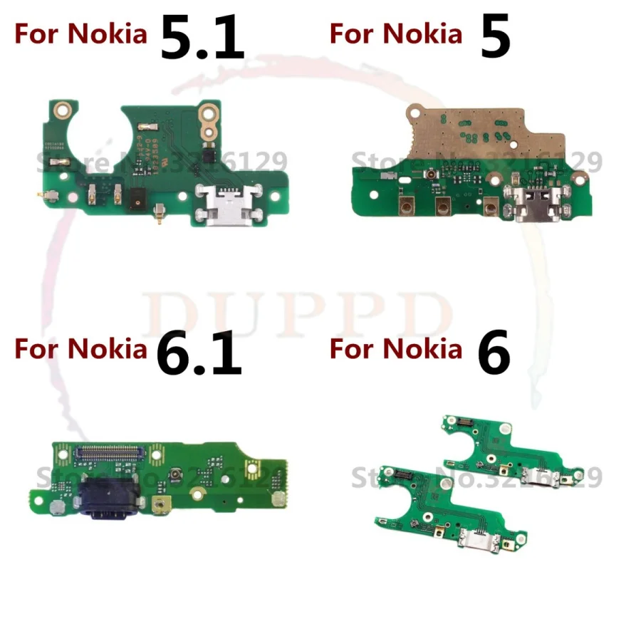 New USB Charge Charging Port Dock Connector Mic Board Flex Cable For Nokia 6 5 5.1 6.1 3.1 Plus 3 4.2 3.2 2.2 2.1 1.4 1Plus