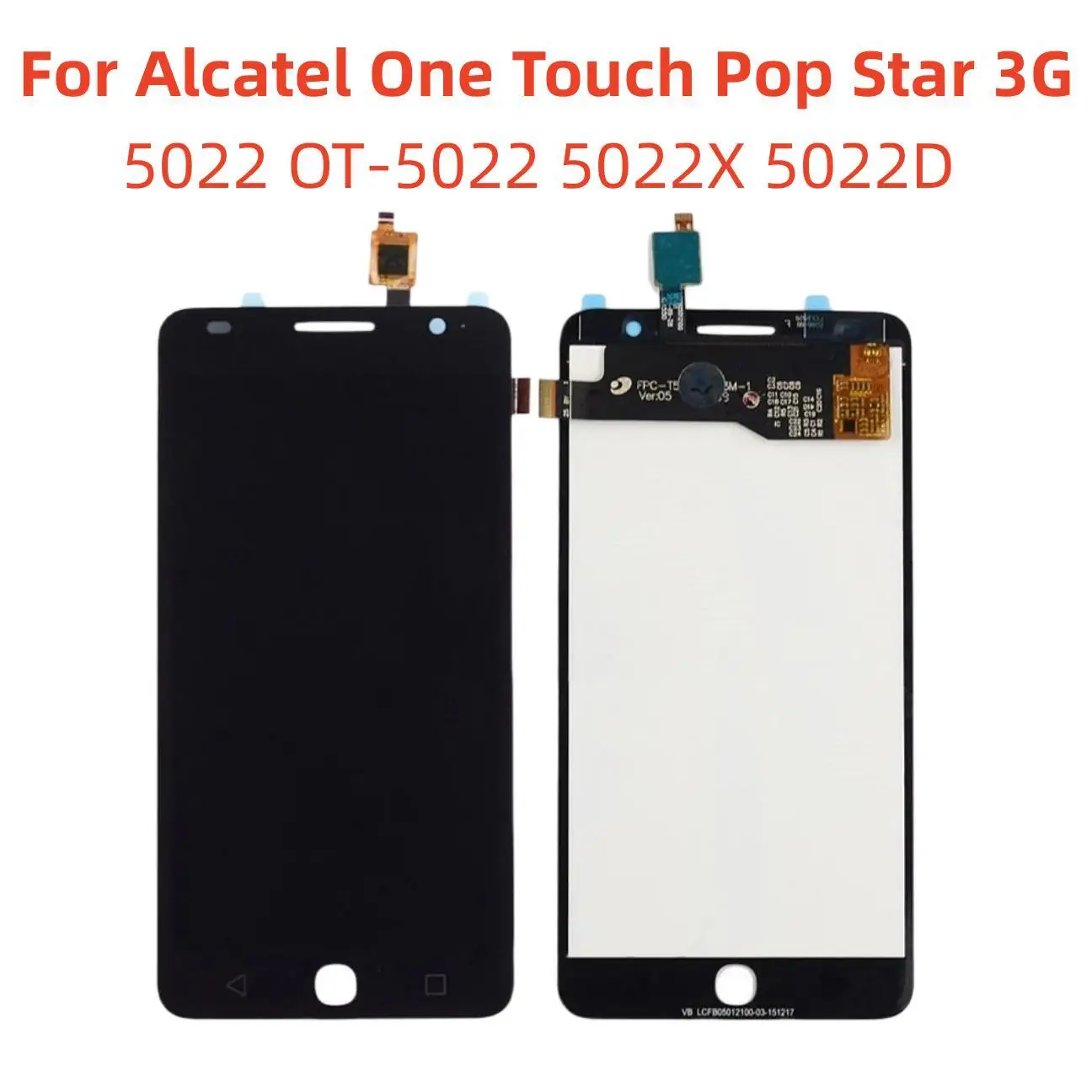 

Touch Panel For Alcatel One Touch Pop Star 3G OT5022 OT 5022 OT-5022 5022X 5022D LCD Display Digitizer Screen Complete Assembly