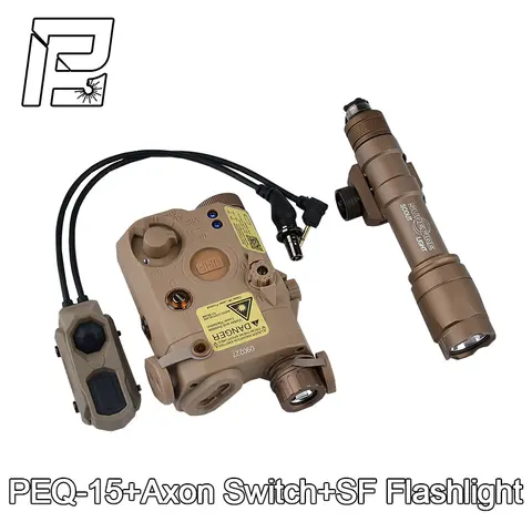 M300A M600C 손전등 M300 M600 나일론 PEQ 배터리 상자 AXON 듀얼 제어 스위치 맞는 20MM 레일