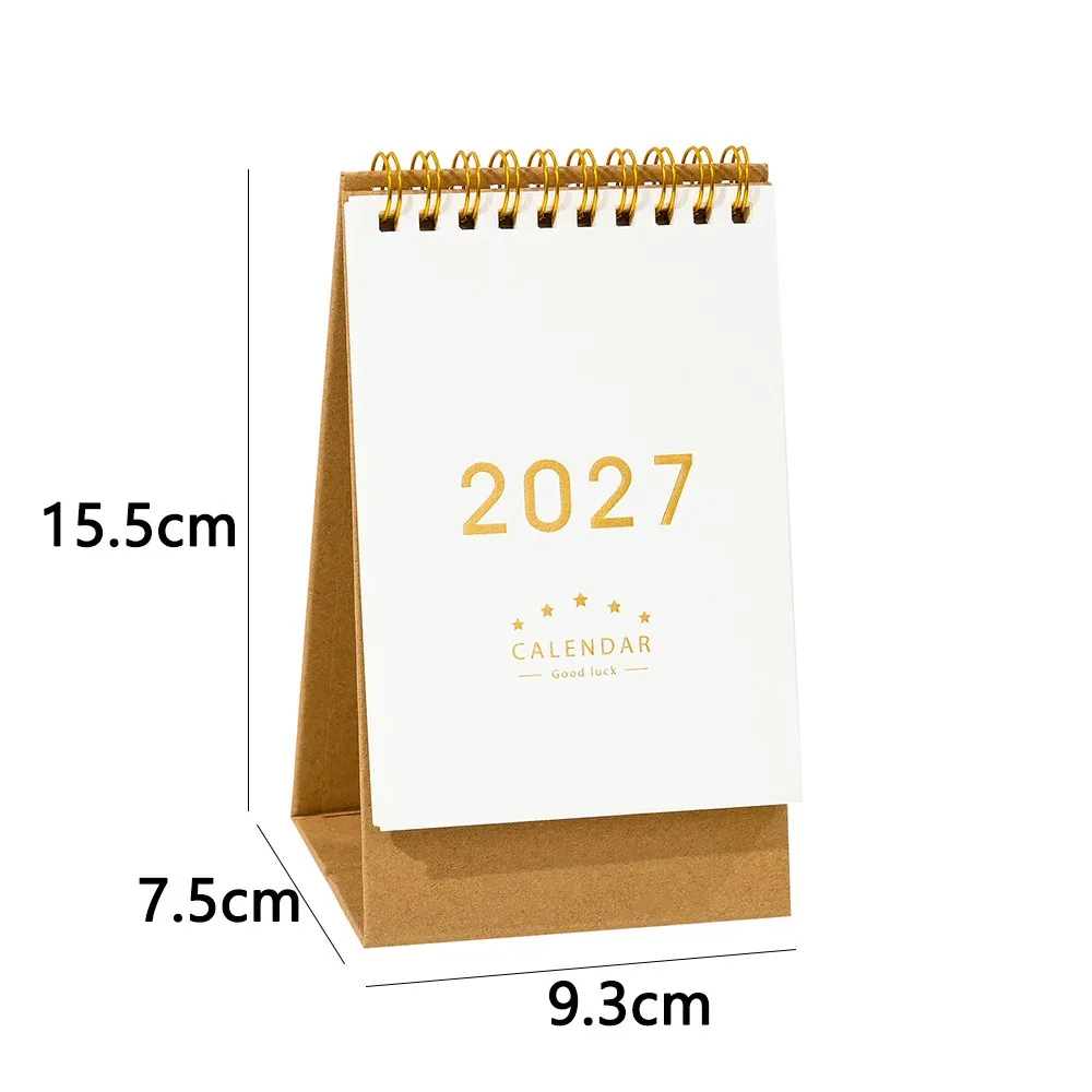 Creative Multi-function 2027 Desk Calendar Standing Monthly Layout Coil Calendar Agenda Organizer Home Office